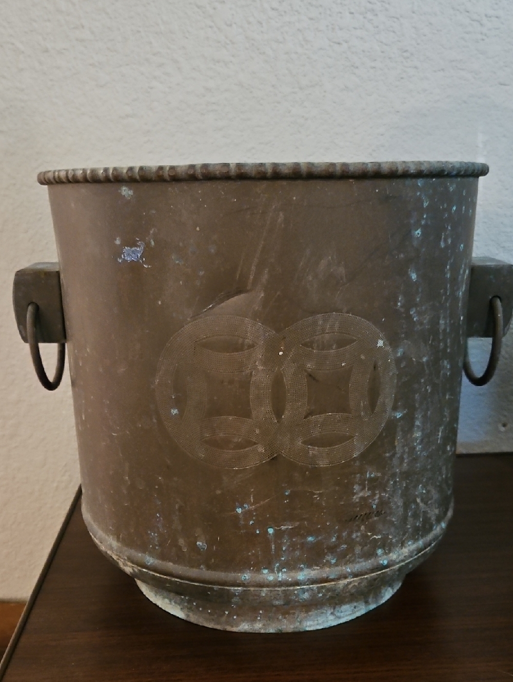 Large Vintage Brass Planter